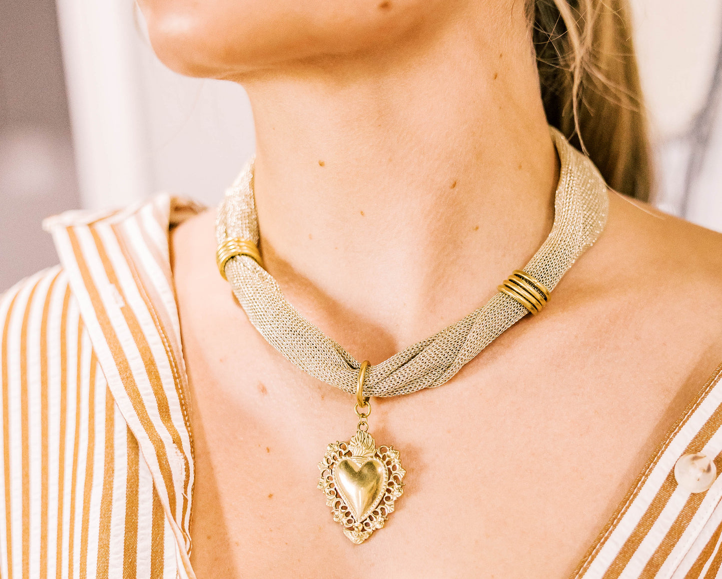 Gold Mesh Necklace