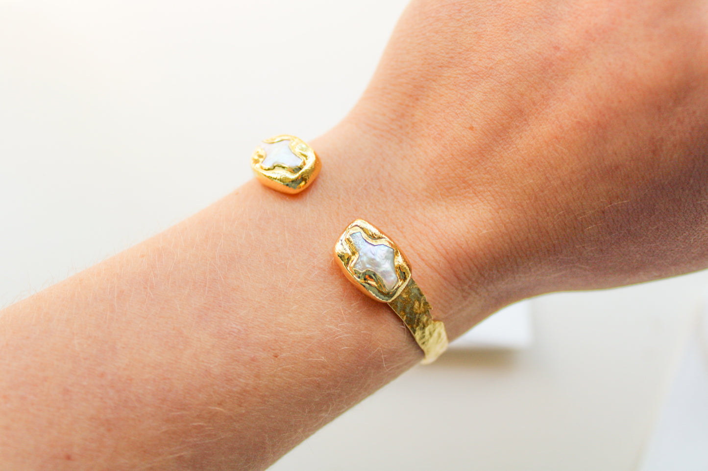 Pearl Cross Bangle