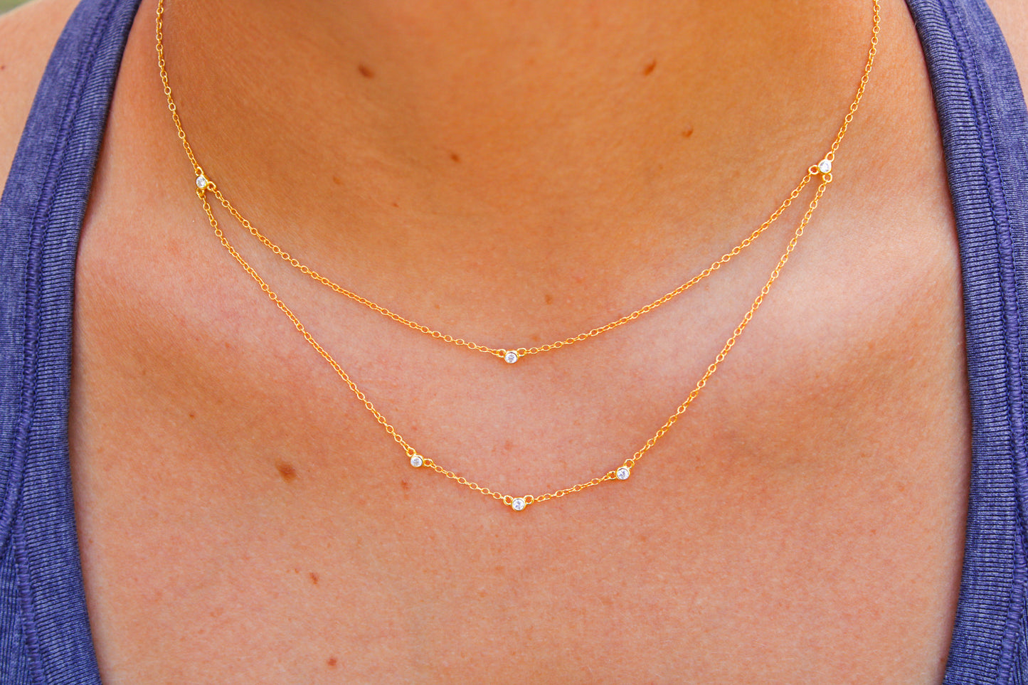 Stacked Crystal Necklace