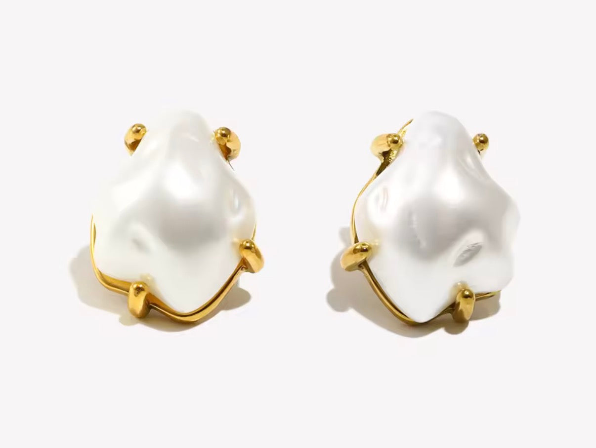 Baroque Pearl Studs