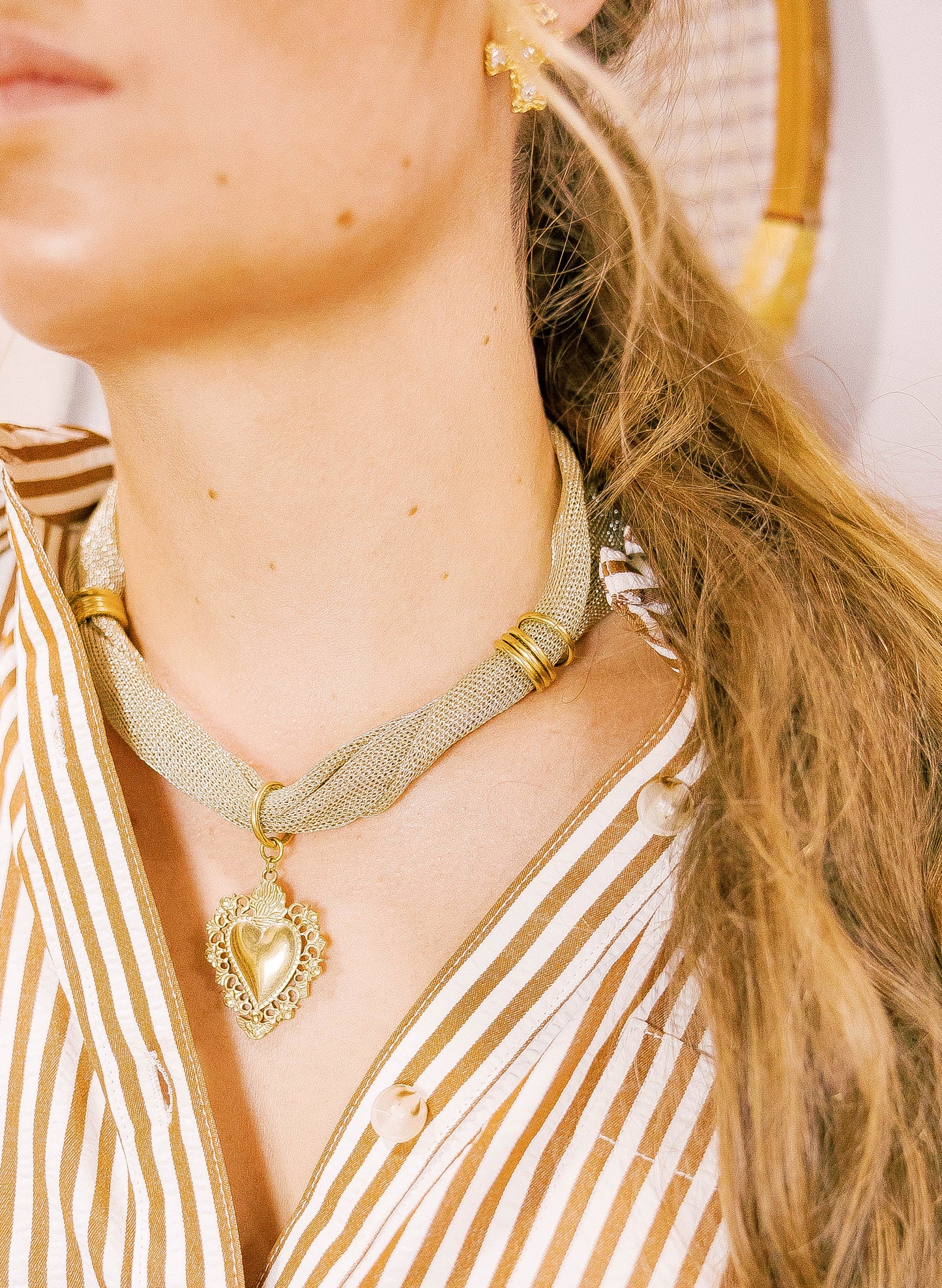 Gold Mesh Necklace