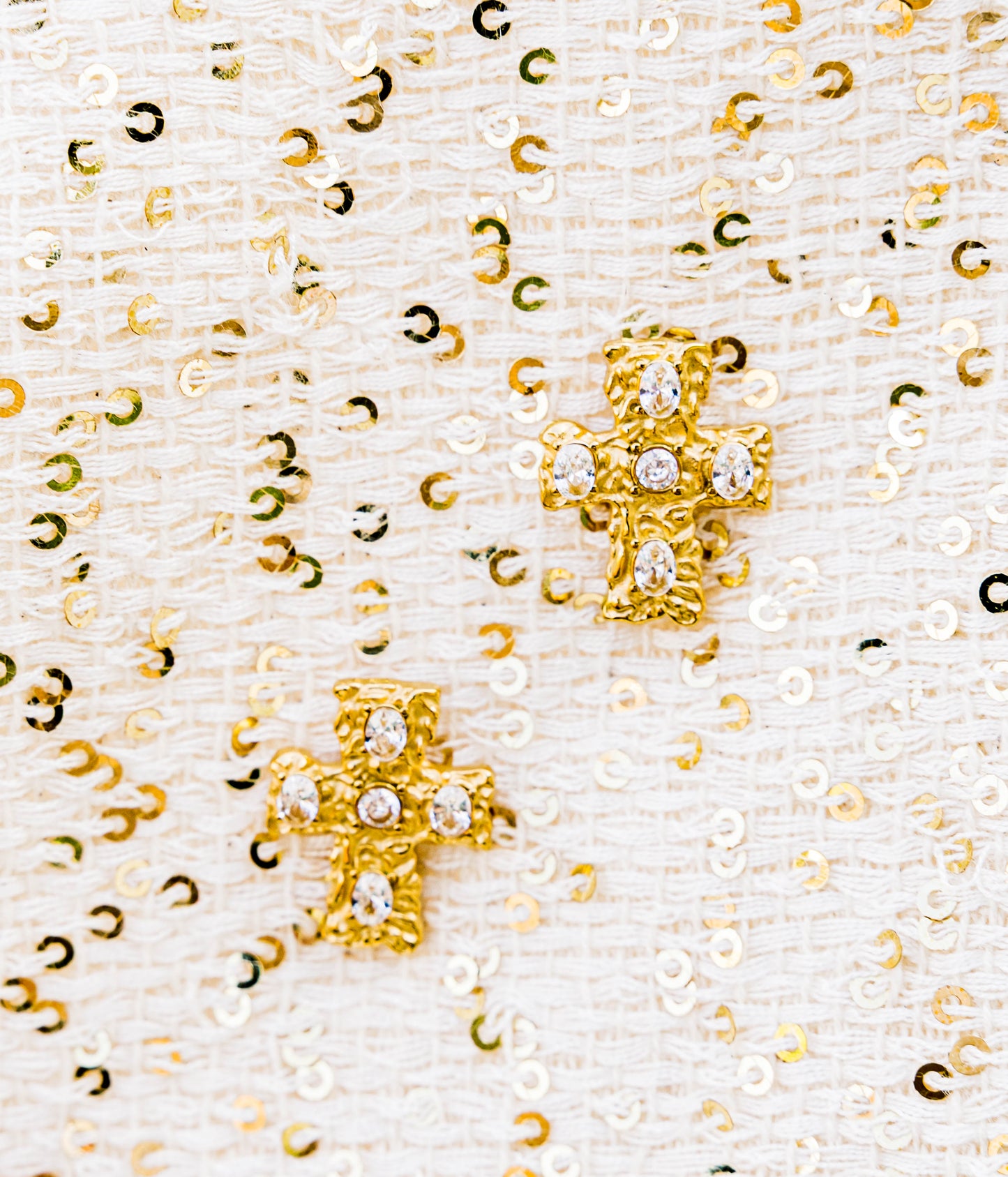 Luxe Cross Studs