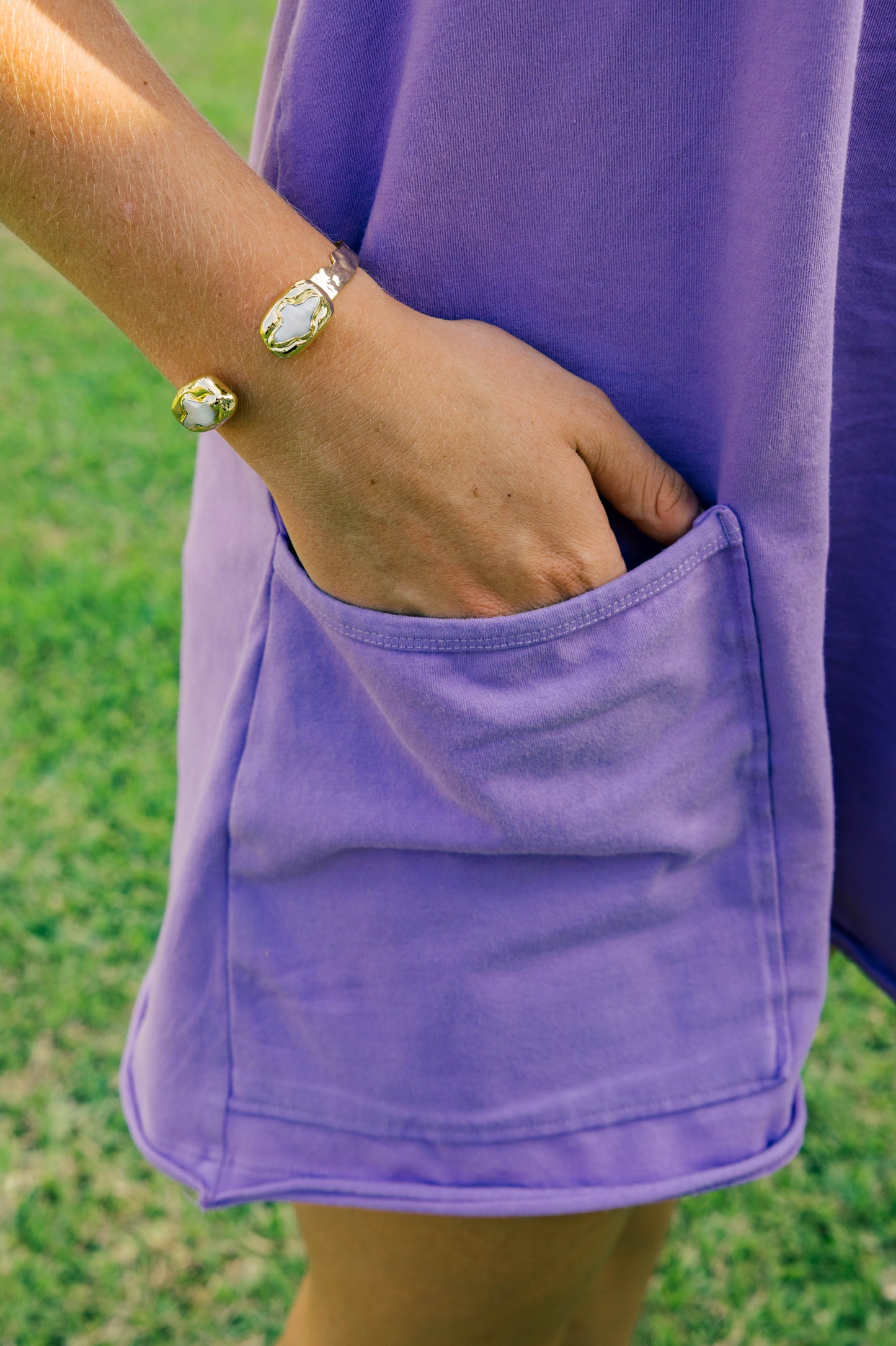 Pearl Cross Bangle