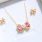 Lilly Bow Necklace and Earrings