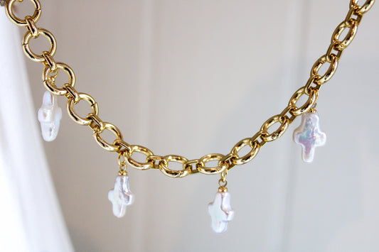 Freshwater Pearl Charm Bracelet