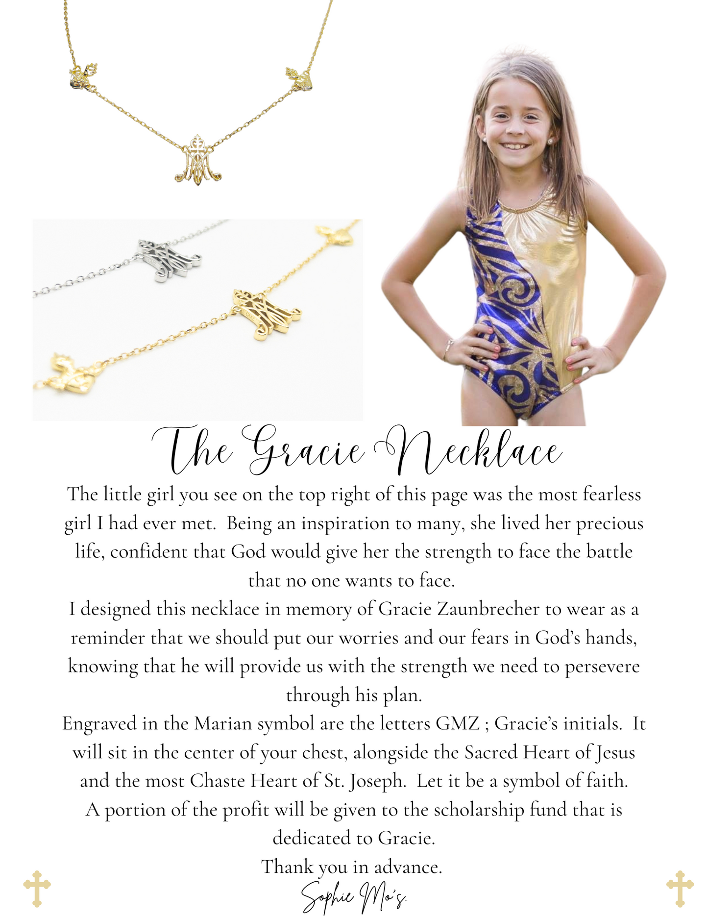 The Gracie Necklace -  Dedicated to Gracie Zaunbrecher