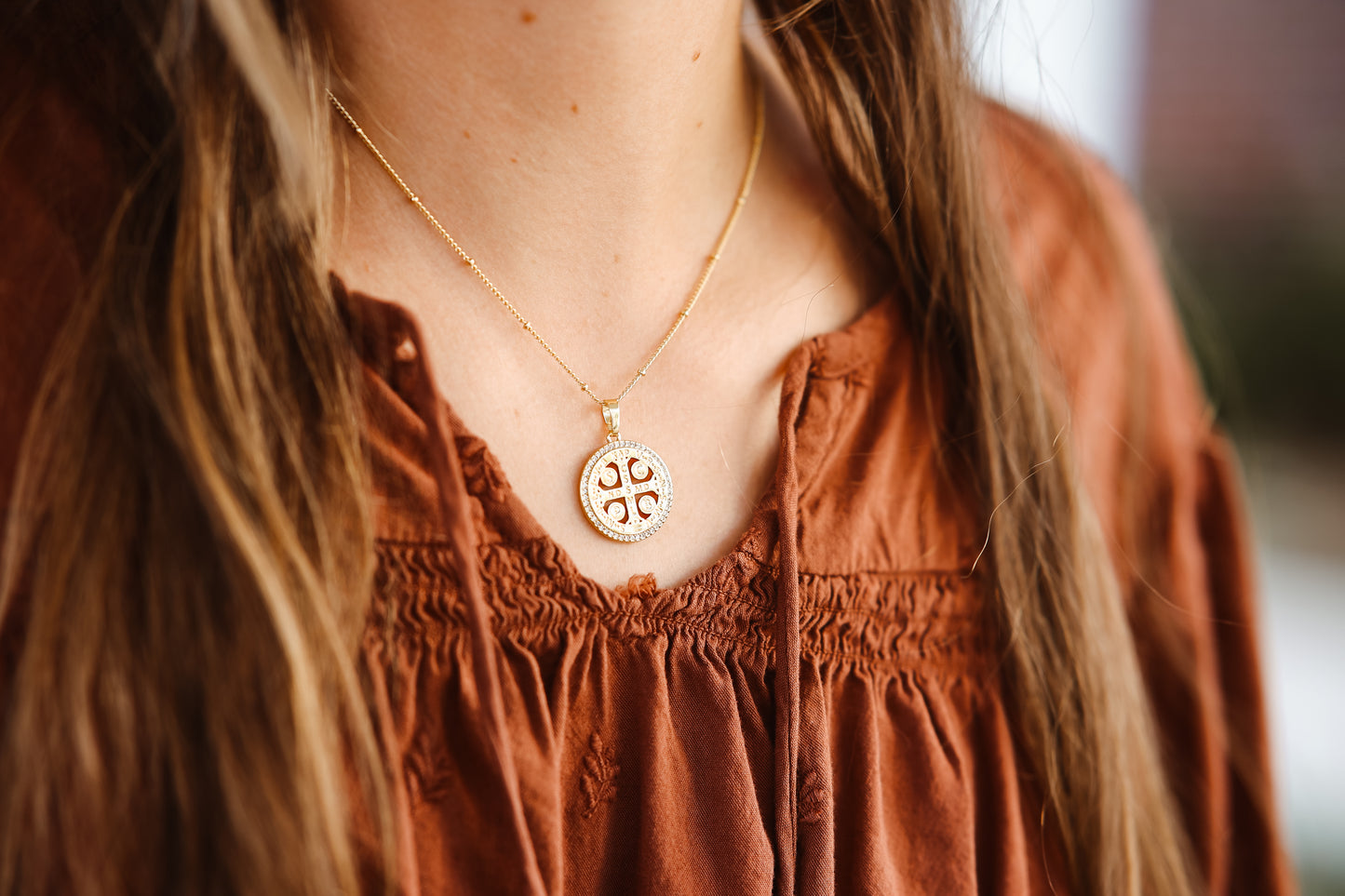 St. Benedict Zircon Necklace