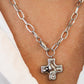 Chunky Cross Necklace with Adjustable Length