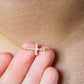 Sideways Cross Necklace