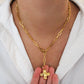 Chunky Cross Necklace with Adjustable Length