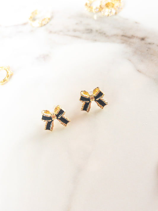 Black Bow Studs