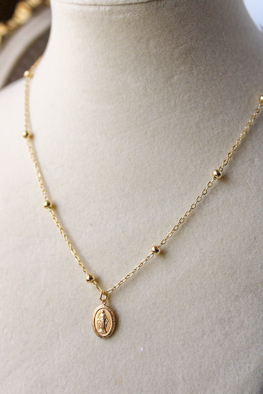 Immaculate Mary Ball Chain Necklace