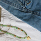 Sacred Heart Sunburst Beaded Necklace