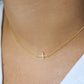 Sideways Cross Necklace
