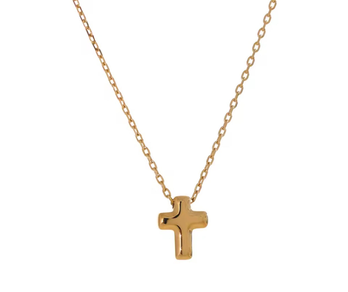 Mini Gold Cross Necklace