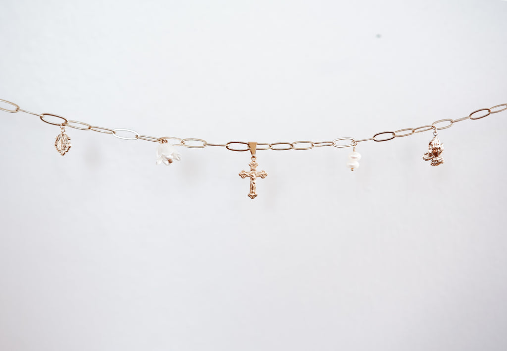 Hail Mary Prayer Charm Necklace (preorder)