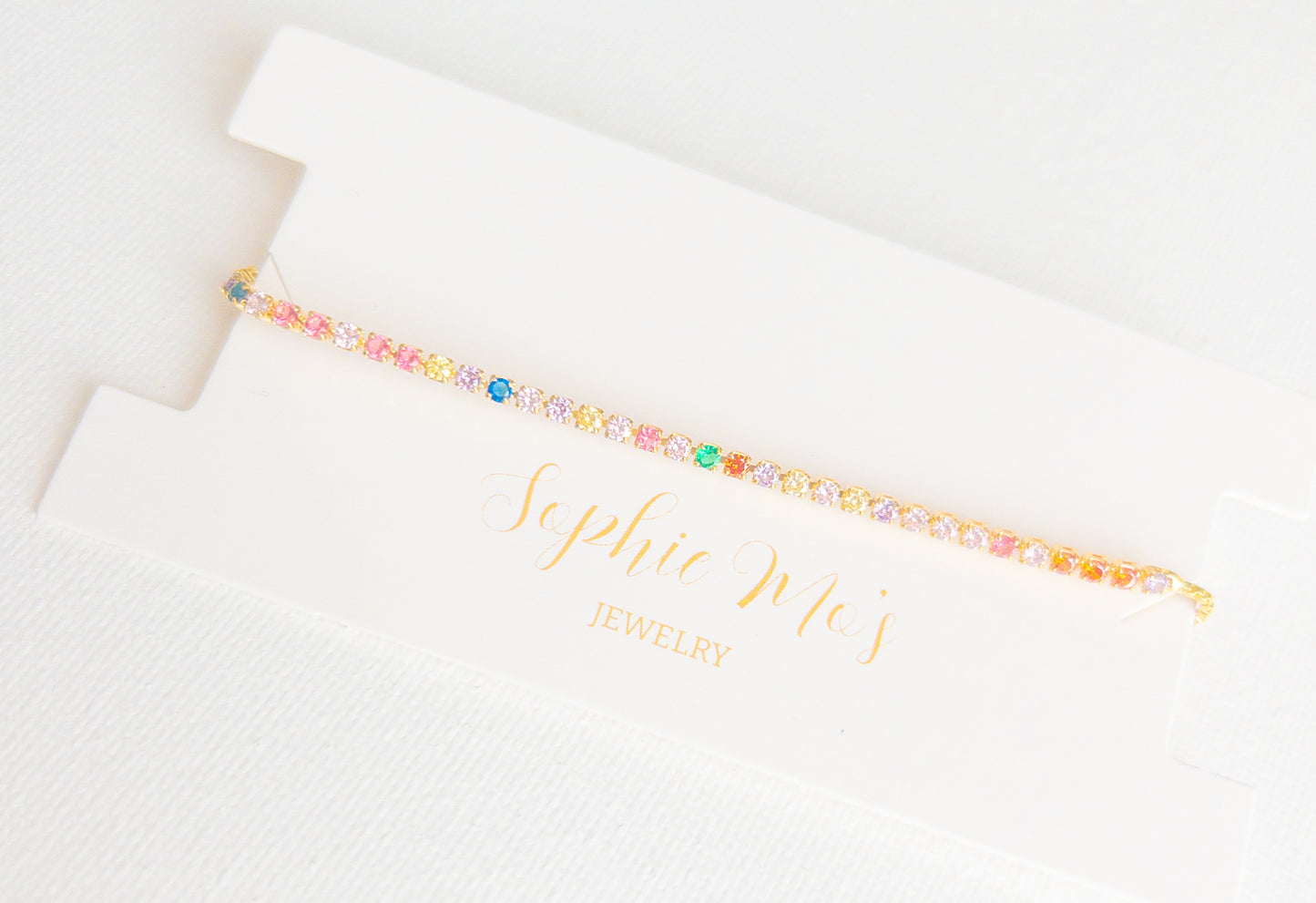 Rainbow Tennis Bracelet