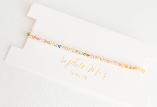 Rainbow Tennis Bracelet