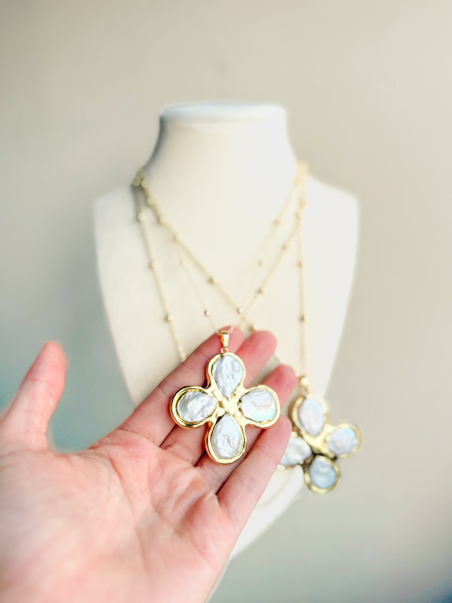 Gilded Cross Necklace