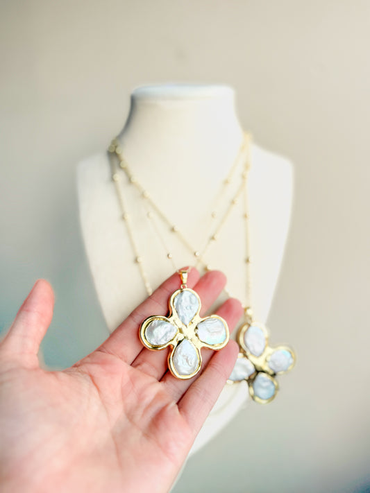 Gilded Cross Necklace