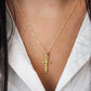Textured Cross Necklace