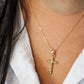 Textured Cross Necklace