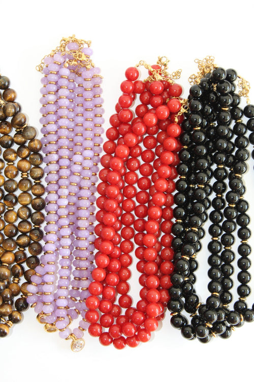 Black Beaded Necklace