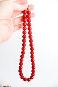 Cherry Red Beaded Necklaces