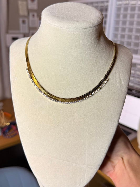 Aura Herringbone Necklace