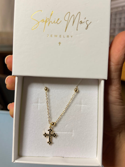 Black Cross Necklace