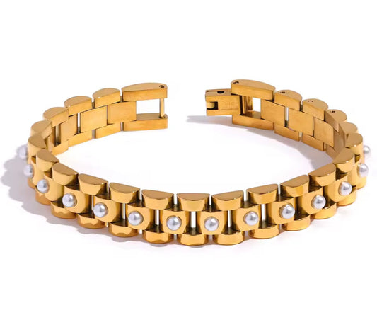 Pearl Watch Band Bracelet