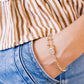 Gold Link Rosary Style Bracelet