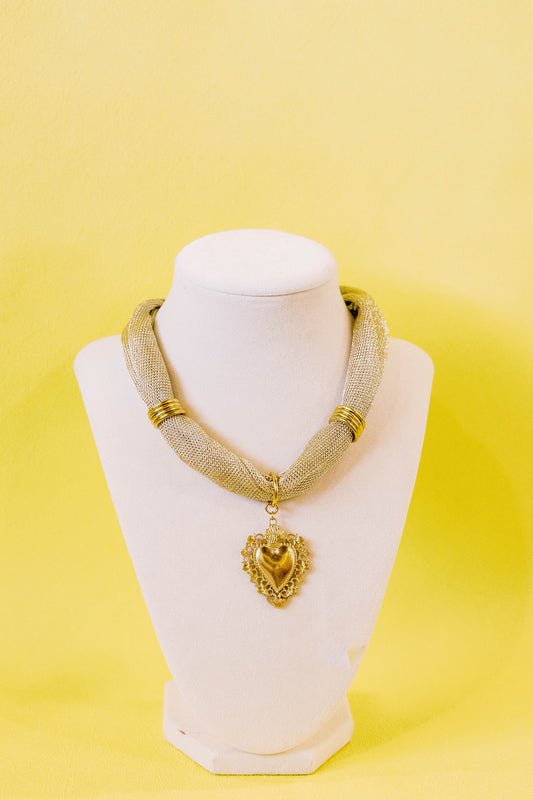 Gold Mesh Necklace